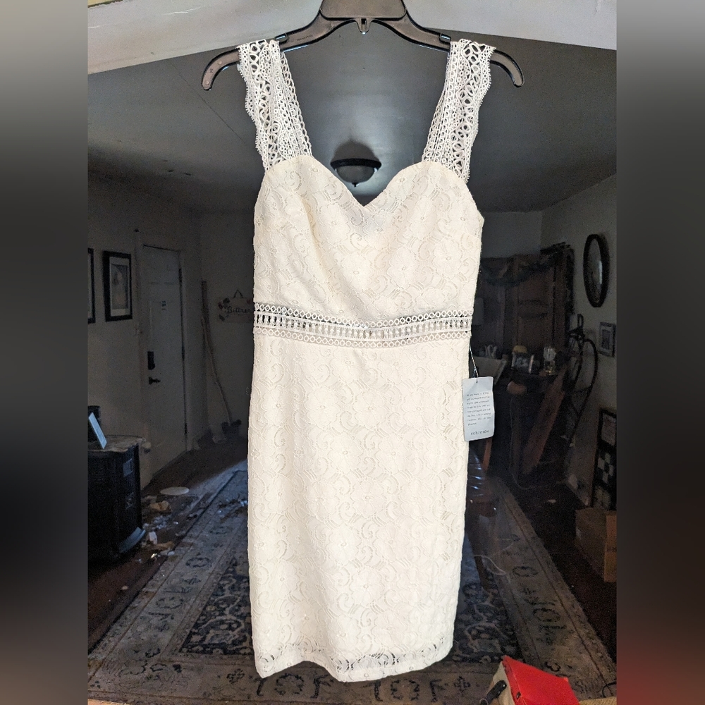 Nordstrom Rack NSR white cocktail dress, size S, NWT